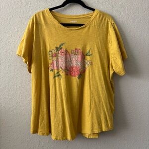 Yellow Vintage Style Graphic Tee